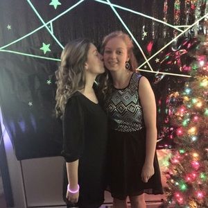 Black, blue and silver formal dress size 5